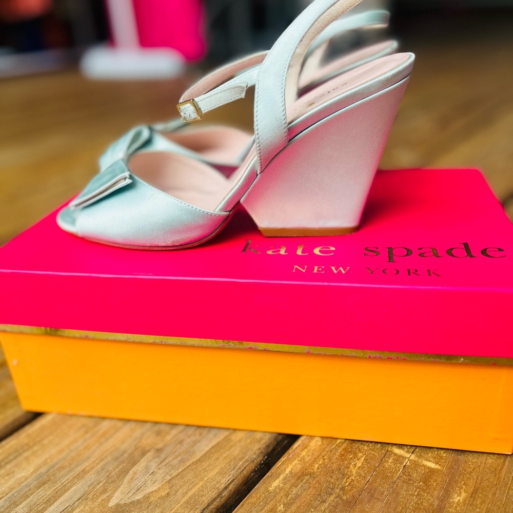 Kate Spade Women's Silver Wedge Heels